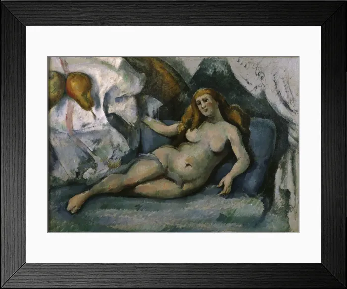 Framed Print : Lying Nude (Femme Nue), ca. 1886-1890. Artist: Cezanne, Paul (1839-1906) Framed Print : Lying Nude (Femme Nue), ca. 1886-1890. Artist: Cezanne, Paul (1839-1906)