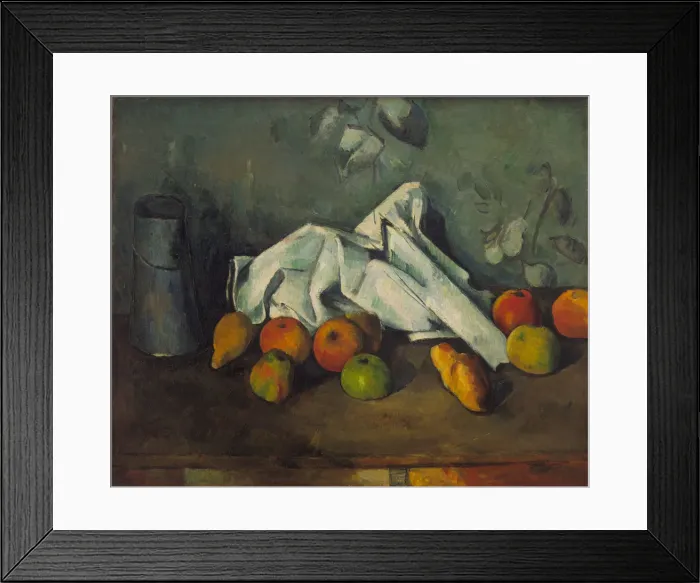 Framed Print : Milk Can and Apples, 1879-1880. Artist: Cezanne, Paul (1839-1906) Framed Print : Milk Can and Apples, 1879-1880. Artist: Cezanne, Paul (1839-1906)