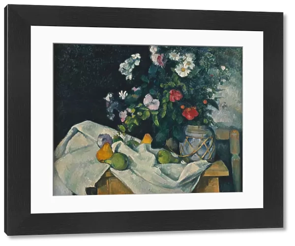 Still Life with Flowers and Fruit, 1889-1890. Artist: Cezanne, Paul (1839-1906)