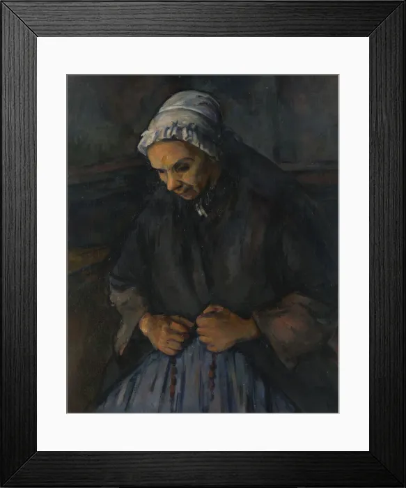 Framed Print : An Old Woman with a Rosary, c. 1895. Artist: Cezanne, Paul (1839-1906) Framed Print : An Old Woman with a Rosary, c. 1895. Artist: Cezanne, Paul (1839-1906)