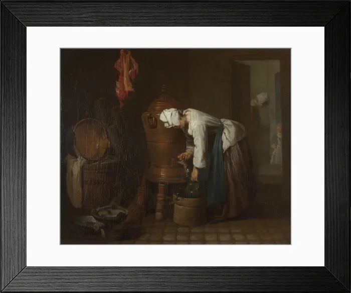 Framed Print : La Fontaine (The Water Cistern), 1733. Artist: Chardin, Jean-Baptiste Simeon (1699-1779) Framed Print : La Fontaine (The Water Cistern), 1733. Artist: Chardin, Jean-Baptiste Simeon (1699-1779)