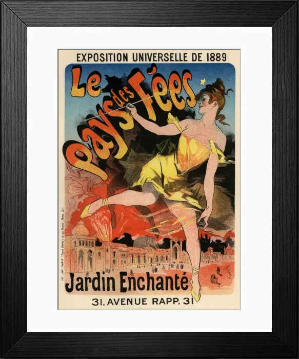 Framed Print : Le Pays des Fees (Poster), 1889. Artist: Cheret, Jules (1836-1932) Framed Print : Le Pays des Fees (Poster), 1889. Artist: Cheret, Jules (1836-1932)