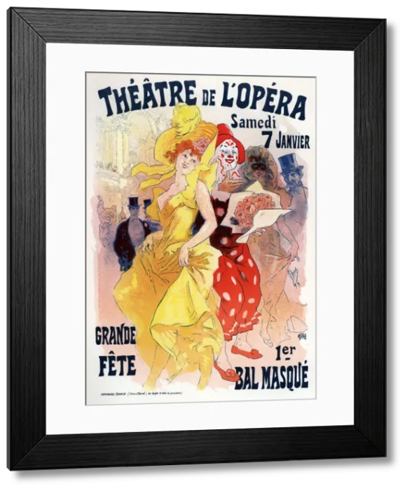 Framed Print : Theatre de l opera. Bal masque (Poster), 1898-1899. Artist: Cheret, Jules (1836-1932) Framed Print : Theatre de l opera. Bal masque (Poster), 1898-1899. Artist: Cheret, Jules (1836-1932)