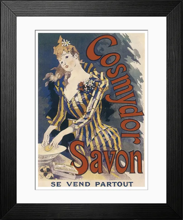 Framed Print : Cosmydor Savon, 1891. Artist: Cheret, Jules (1836-1932) Framed Print : Cosmydor Savon, 1891. Artist: Cheret, Jules (1836-1932)