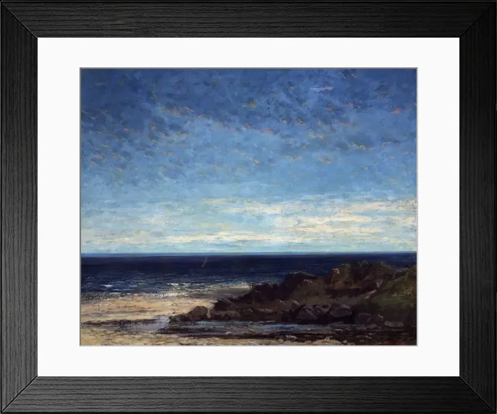 Framed Print : The Sea, 1867. Artist: Courbet, Gustave (1819-1877) Framed Print : The Sea, 1867. Artist: Courbet, Gustave (1819-1877)