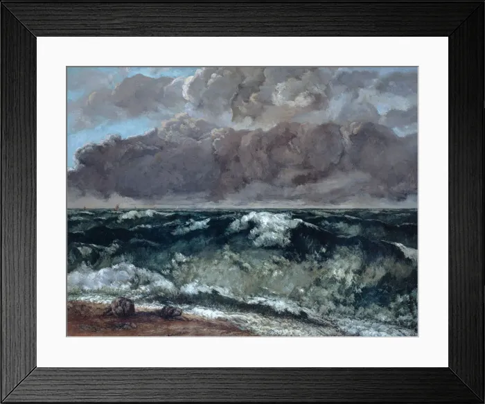 Framed Print : The Wave, 1867-1869. Artist: Courbet, Gustave (1819-1877) Framed Print : The Wave, 1867-1869. Artist: Courbet, Gustave (1819-1877)