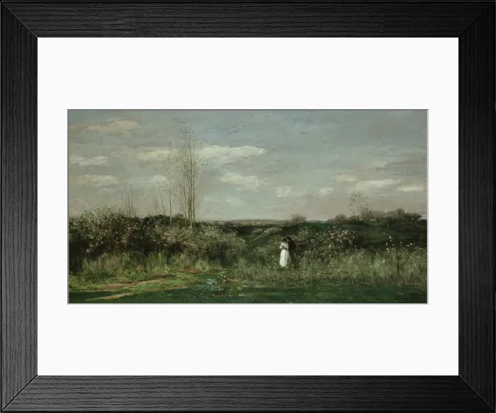 Framed Print : Spring Landscape, 1862. Artist: Daubigny, Charles-Francois (1817-1878) Framed Print : Spring Landscape, 1862. Artist: Daubigny, Charles-Francois (1817-1878)
