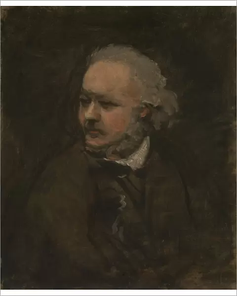 Portrait of the painter Honore Daumier (1808-1879), c. 1876. Artist: Daubigny, Charles-Francois (1817-1878)