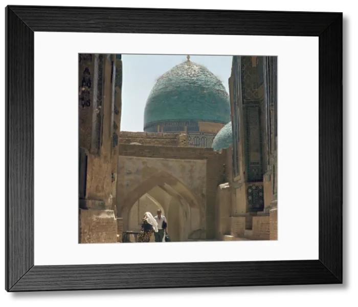 Framed Print : Shah-I Zindeh group of mausoleums, 14th century Framed Print : Shah-I Zindeh group of mausoleums, 14th century