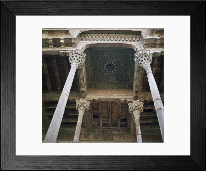 Framed Print : Mosque with wooden columns, 18th century Framed Print : Mosque with wooden columns, 18th century