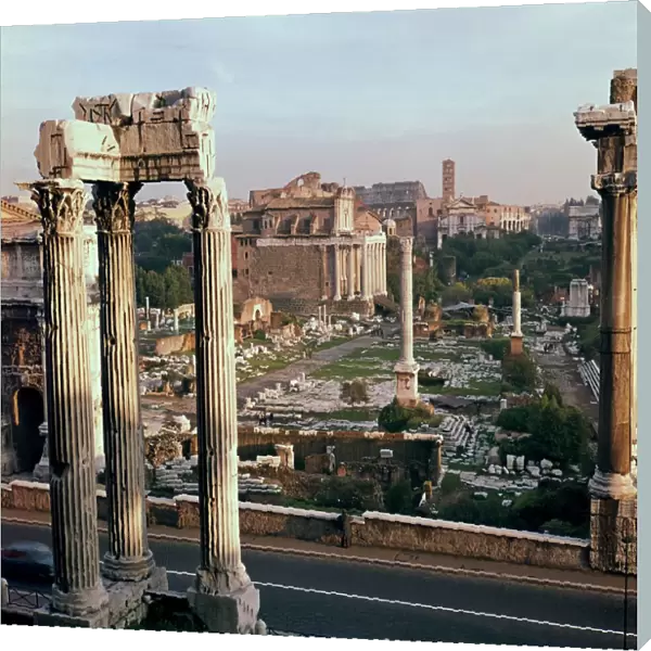 View of the Roman forum from the Capitol