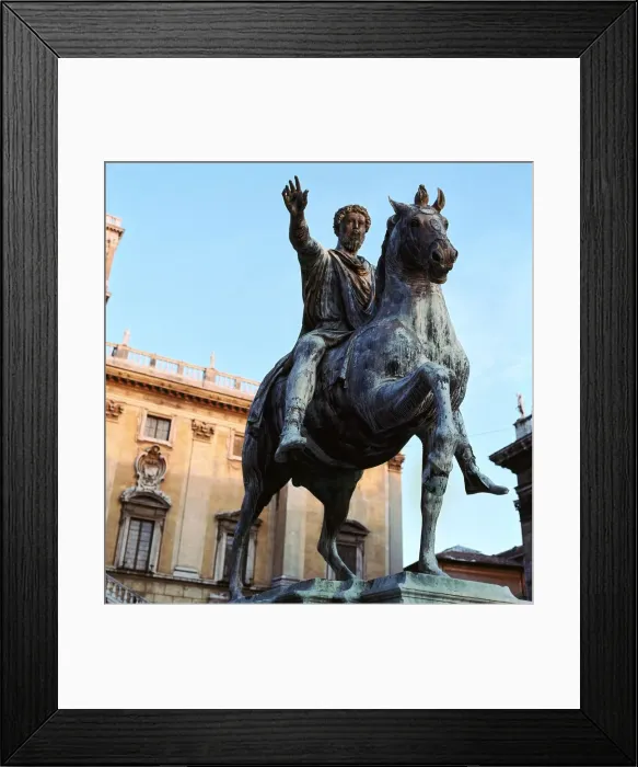 Framed Print : Equestrian statue of Marcus Aurelius, 2nd century Framed Print : Equestrian statue of Marcus Aurelius, 2nd century
