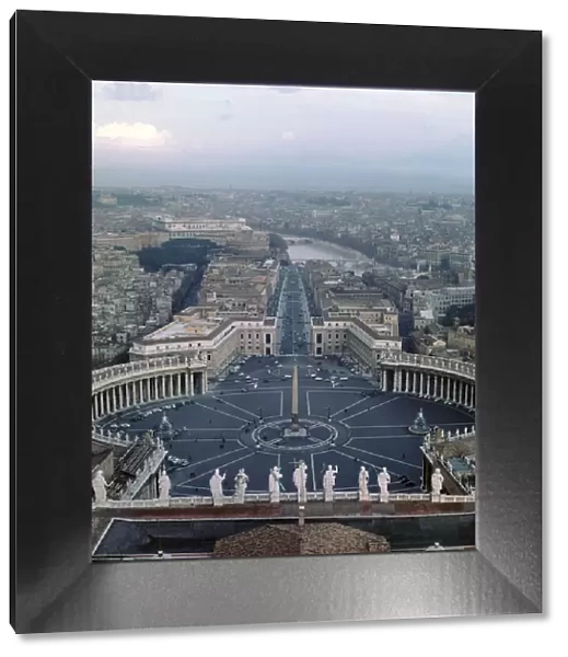 View from the Dome of St Peters in Rome, 17th century. Artist: Gian Lorenzo Bernini