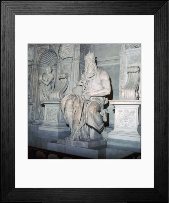 Framed Print : Michelangelos statue of Moses, 16th century Framed Print : Michelangelos statue of Moses, 16th century