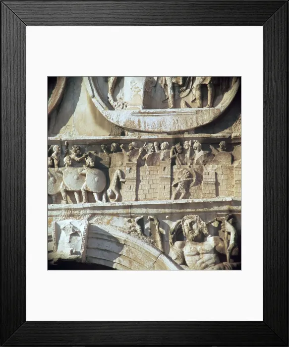 Framed Print : Depiction of the siege of Verona on the Arch of Constantine, 4th century BC