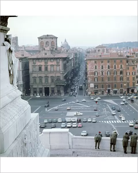 Piazza Venezia from monument of Victor Emmanuel II of Italy, 19th century