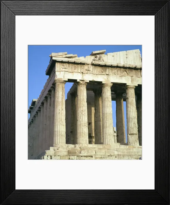 Framed Print : View of the north-west corner of the Parthenon, 5th century BC