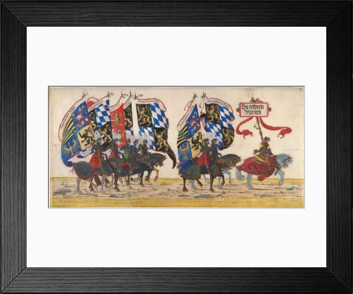Framed Print : The German Princes, ca 1515. Artist: Altdorfer, Albrecht (c. 1480-1538) Framed Print : The German Princes, ca 1515. Artist: Altdorfer, Albrecht (c. 1480-1538)