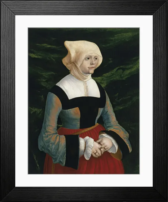 Framed Print : Portrait of a young Woman, ca 1521-1525. Artist: Altdorfer, Albrecht (c. 1480-1538) Framed Print : Portrait of a young Woman, ca 1521-1525. Artist: Altdorfer, Albrecht (c. 1480-1538)