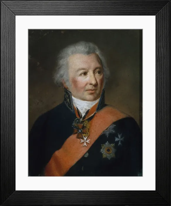 Framed Print : Portrait of Alexander Alexandrovich Sablukov (1749-1828), 1819. Artist: Bardou, Karl Wilhelm (1750s-after 1842) Framed Print : Portrait of Alexander Alexandrovich Sablukov (1749-1828), 1819. Artist: Bardou, Karl Wilhelm (1750s-after 1842)