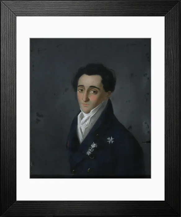 Framed Print : Portrait of Christofor Ekimovich Abamelik-Lazarev (1789-1871), 1820. Artist: Bardou, Karl Wilhelm (1750s-after 1842) Framed Print : Portrait of Christofor Ekimovich Abamelik-Lazarev (1789-1871), 1820. Artist: Bardou, Karl Wilhelm (1750s-after 1842)