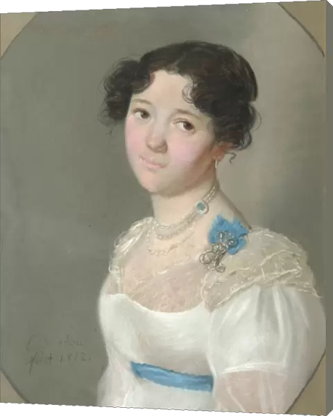 Portrait of Countess Agrafena Yuryevna Obolenskaya (1789-1829), nee Neledinskaya-Meletskaya, 1812. Artist: Bardou, Karl Wilhelm (1750s-after 1842)