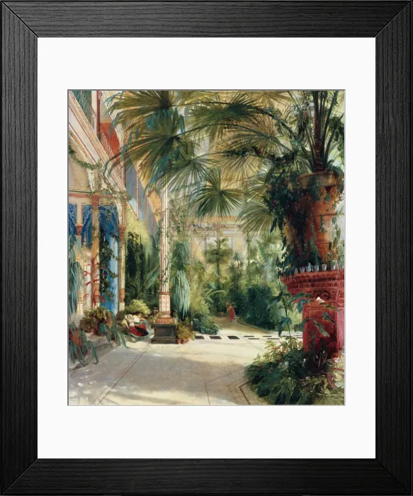 Framed Print : The Interior of the Palm House, 1832-1833. Artist: Blechen, Carl (1798-1840) Framed Print : The Interior of the Palm House, 1832-1833. Artist: Blechen, Carl (1798-1840)