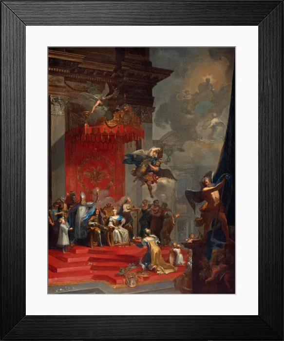 Framed Print : Holy Roman Empress Elisabeth Christine. Artist: Bohm, Johann Georg, the Elder (1672-1746) Framed Print : Holy Roman Empress Elisabeth Christine. Artist: Bohm, Johann Georg, the Elder (1672-1746)