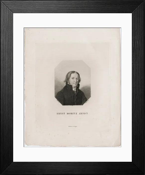 Framed Print : Portrait of Ernst Moritz Arndt, 1817. Artist: Bollinger, Friedrich Wilhelm (1777-1825) Framed Print : Portrait of Ernst Moritz Arndt, 1817. Artist: Bollinger, Friedrich Wilhelm (1777-1825)
