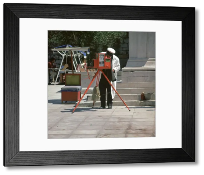 Framed Print : Street scene in Athens