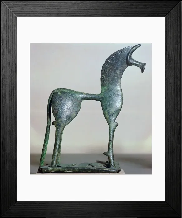 Framed Print : Archaic bronze figure of a horse, 6th century BC Framed Print : Archaic bronze figure of a horse, 6th century BC