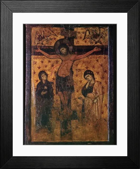 Framed Print : Byzantine icon of the Crucifixion Framed Print : Byzantine icon of the Crucifixion