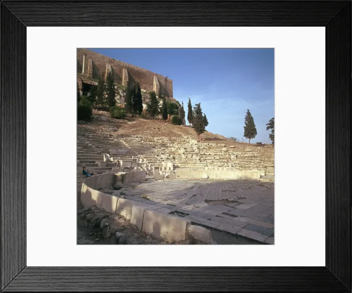 Framed Print : Shot of the theatre of Dionysus in Athens, 5th century BC Framed Print : Shot of the theatre of Dionysus in Athens, 5th century BC
