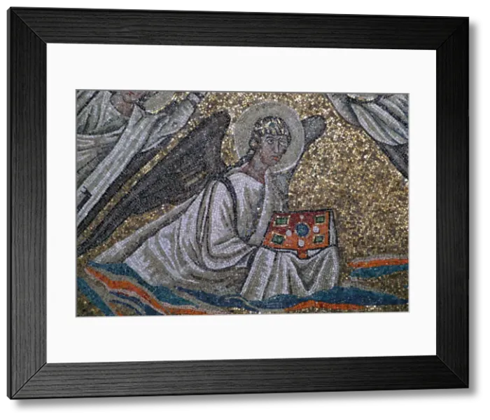 Framed Print : Mosaic of an angel, 6th century Framed Print : Mosaic of an angel, 6th century