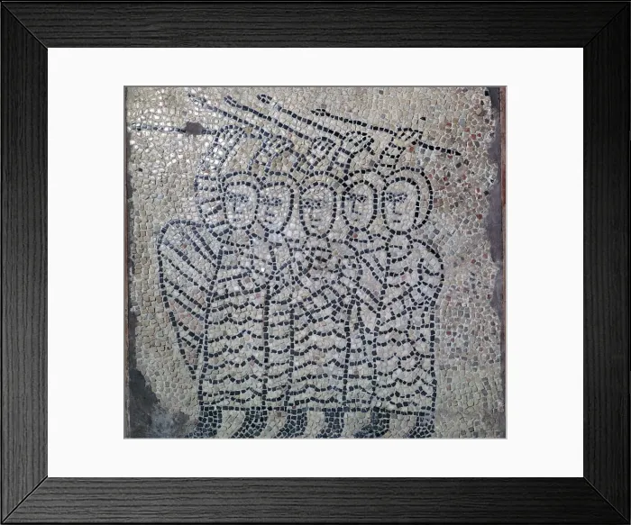 Framed Print : Mosaic of Frankish soldiers of the fourth crusade, 13th century Framed Print : Mosaic of Frankish soldiers of the fourth crusade, 13th century