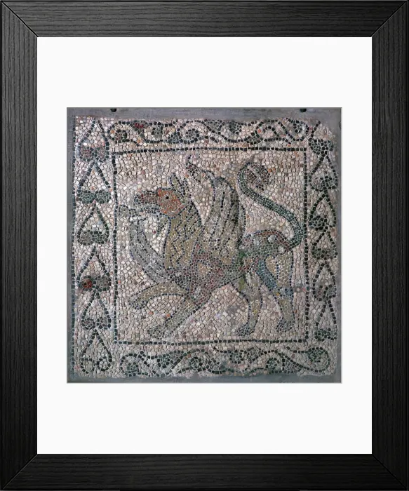 Framed Print : Mosaic of a griffon in the church of San Giovanni Evangelista, 13th century Framed Print : Mosaic of a griffon in the church of San Giovanni Evangelista, 13th century