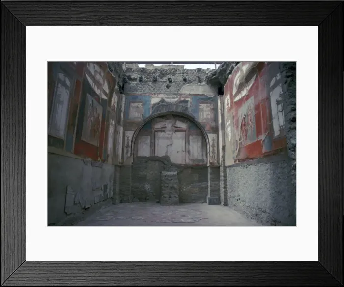 Framed Print : Interior of a house in the Roman town of Herculaneum, 1st century Framed Print : Interior of a house in the Roman town of Herculaneum, 1st century