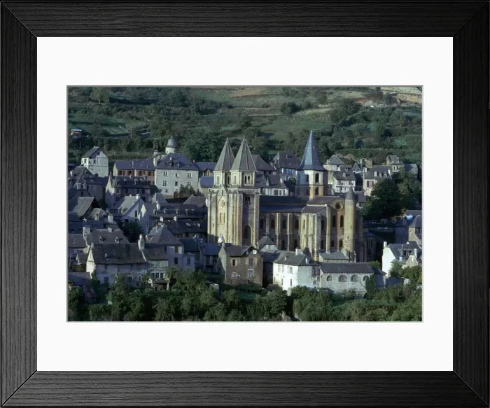 Framed Print : Sainte Foy church in Conques, 12th century Framed Print : Sainte Foy church in Conques, 12th century