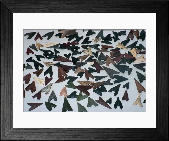 Framed Print : Arrow-points from the Sahara, 7th century BC Framed Print : Arrow-points from the Sahara, 7th century BC