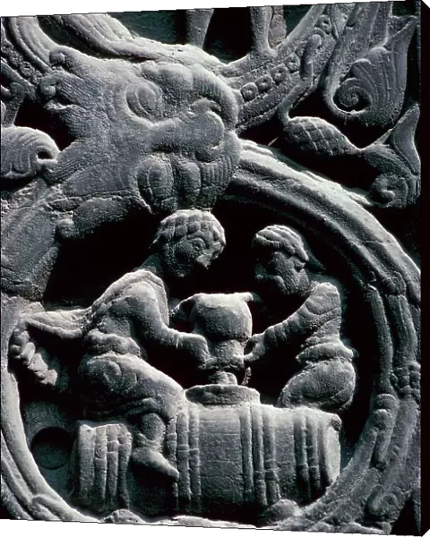 Detail of the west doorway of St Denis, 12th century