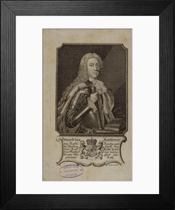Framed Print : Dimitrie Cantemir (1673-1723), 1771. Artist: Anonymous Framed Print : Dimitrie Cantemir (1673-1723), 1771. Artist: Anonymous
