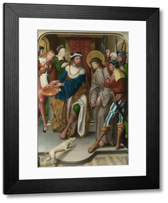 Framed Print : Christ before Pilate (The Liesborn Altarpiece), c. 1520. Artist: Baegert, Jan (ca 1465-ca 1535) Framed Print : Christ before Pilate (The Liesborn Altarpiece), c. 1520. Artist: Baegert, Jan (ca 1465-ca 1535)