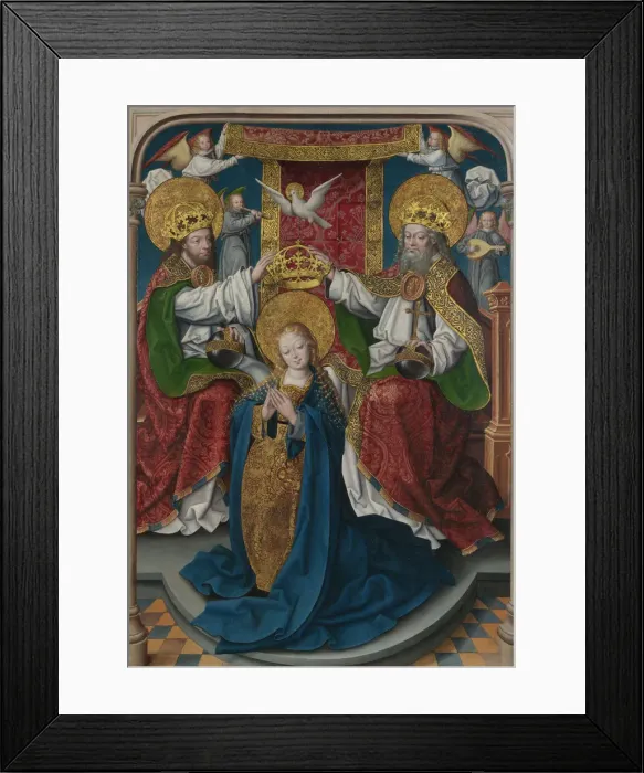 Framed Print : The Coronation of the Virgin (The Liesborn Altarpiece), c. 1520. Artist: Baegert, Jan (ca 1465-ca 1535) Framed Print : The Coronation of the Virgin (The Liesborn Altarpiece), c. 1520. Artist: Baegert, Jan (ca 1465-ca 1535)