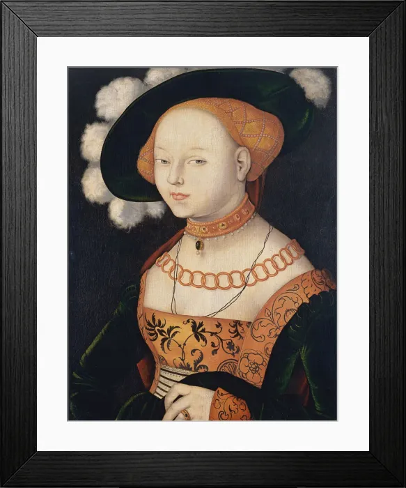 Framed Print : Portrait of a Lady, ca 1530. Artist: Baldung, Hans (1484-1545) Framed Print : Portrait of a Lady, ca 1530. Artist: Baldung, Hans (1484-1545)
