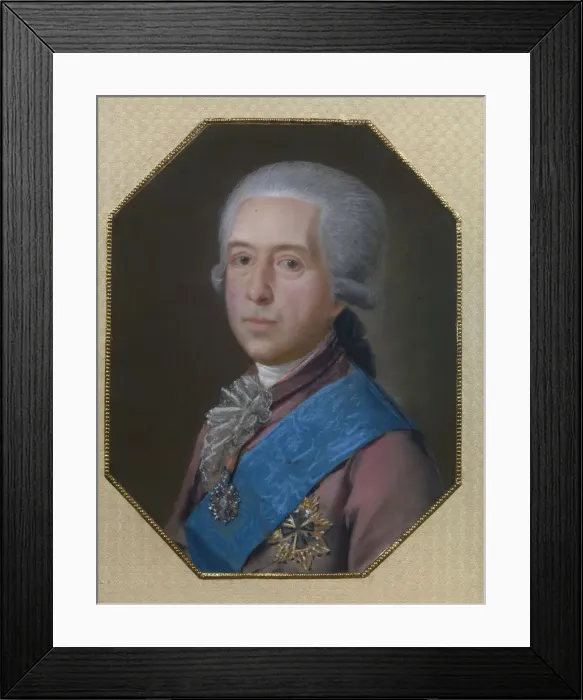 Framed Print : Portrait of General Count Mikhail Mikhaylovich Golitsyn (1731-1806), 1786. Artist: Bardou, Johann (active 1775-1788) Framed Print : Portrait of General Count Mikhail Mikhaylovich Golitsyn (1731-1806), 1786. Artist: Bardou, Johann (active 1775-1788)