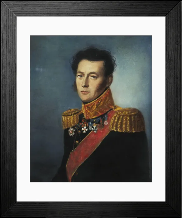 Framed Print : Portrait of General Ivan Skobelev (1778-1849), 1826. Artist: Bardou, Karl Wilhelm (1750s-after 1842) Framed Print : Portrait of General Ivan Skobelev (1778-1849), 1826. Artist: Bardou, Karl Wilhelm (1750s-after 1842)