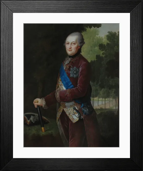 Framed Print : Portrait of Peter von Biron (1724-1800), Duke of Courland and Semigallia, 1781. Artist: Barisien, Friedrich Hartmann (1724-1796) Framed Print : Portrait of Peter von Biron (1724-1800), Duke of Courland and Semigallia, 1781. Artist: Barisien, Friedrich Hartmann (1724-1796)