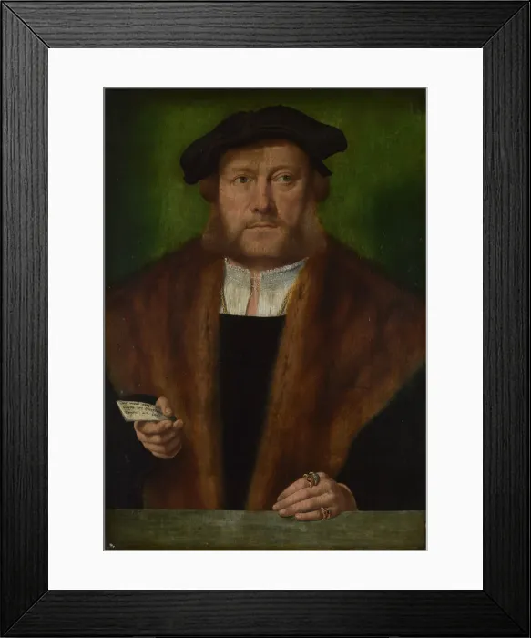 Framed Print : Portrait of a man, ca 1533-1534. Artist: Bruyn, Bartholomaeus (Barthel), the Elder (1493-1555) Framed Print : Portrait of a man, ca 1533-1534. Artist: Bruyn, Bartholomaeus (Barthel), the Elder (1493-1555)