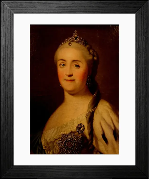 Framed Print : Portrait of Empress Catherine II (1729-1796), 1770s. Artist: Buchholz, Heinrich (1735-1780) Framed Print : Portrait of Empress Catherine II (1729-1796), 1770s. Artist: Buchholz, Heinrich (1735-1780)