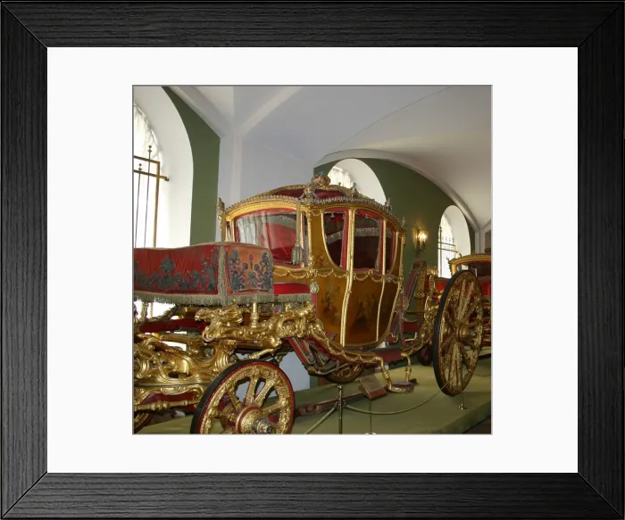 Framed Print : Empress Catherine IIs Coach Berline, 1769. Artist: Buckendahl, Johann Konrad (active Mid of 18th cen. ) Framed Print : Empress Catherine IIs Coach Berline, 1769. Artist: Buckendahl, Johann Konrad (active Mid of 18th cen. )